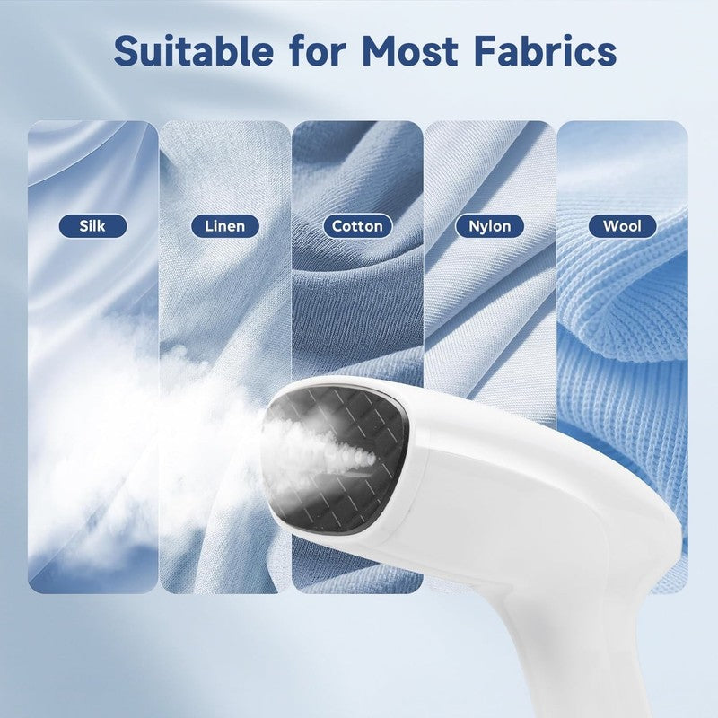 1200W Handheld Clothes Steamer w/ Lint Remover, Portable Wrinkle Remover – White4