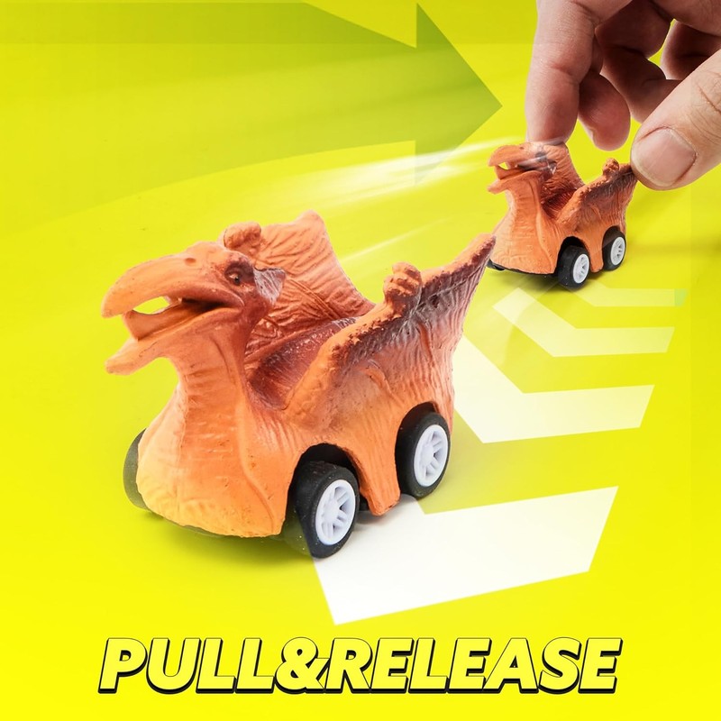 13 in 1 Dinosaur Carrier Truck with 12 Pull Back Cars Toy for Kids Ages 3 53