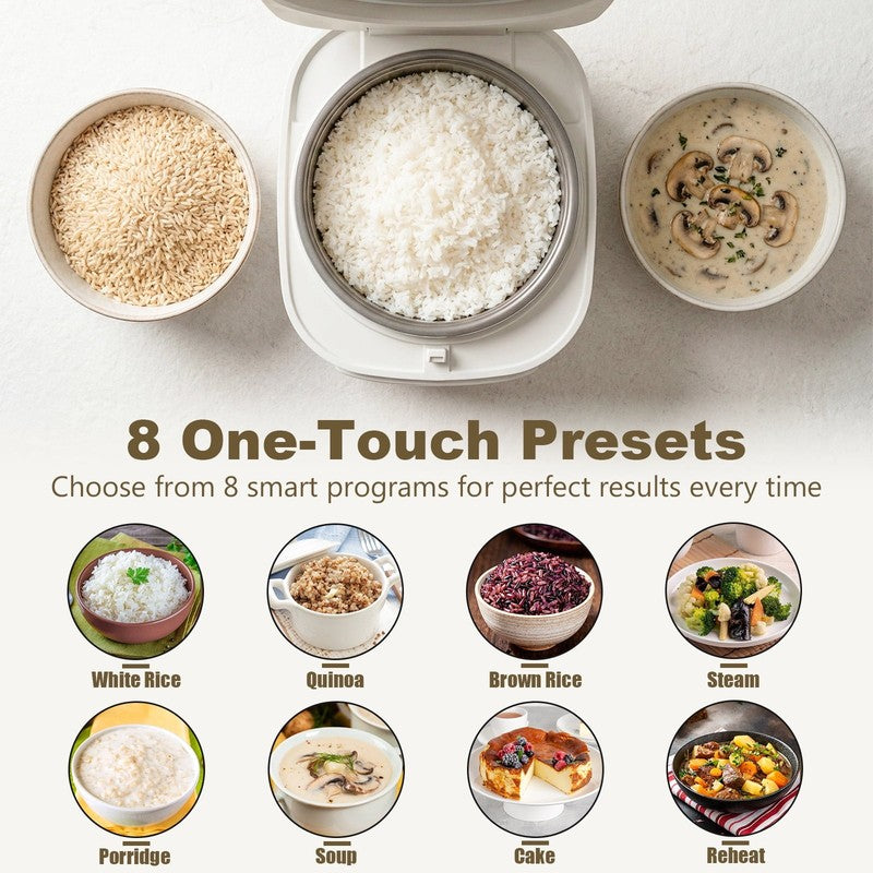 Digital Rice Cooker, 5.3QT Rice Maker, 8 In 1 Smart Multi Cooker, 24 Hour Timer 1