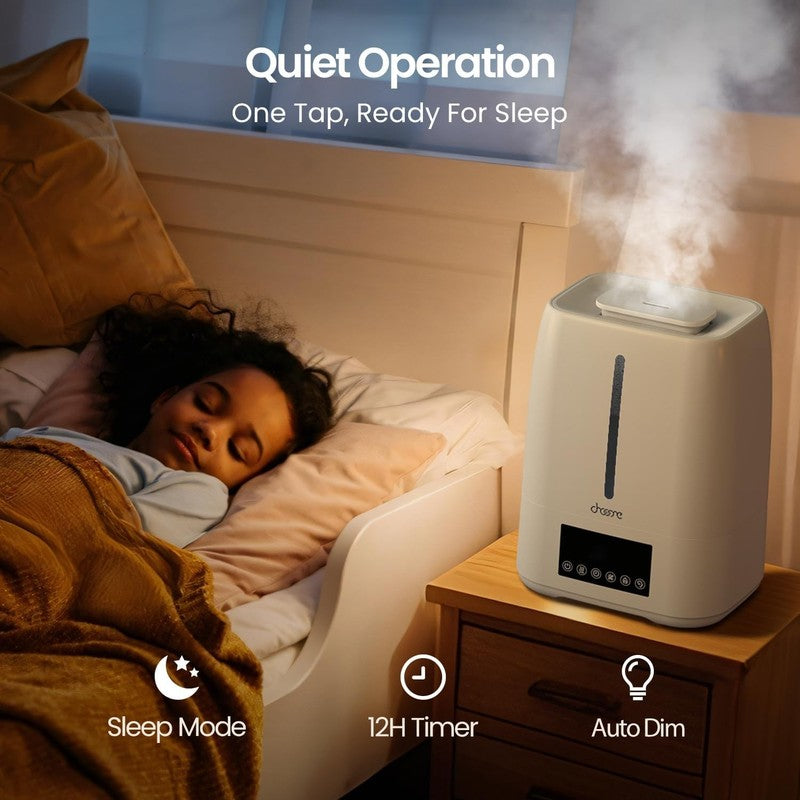 Humidifier 6L Cool & Warm Mist Top Fill Quiet w/ Timer Diffuser White3