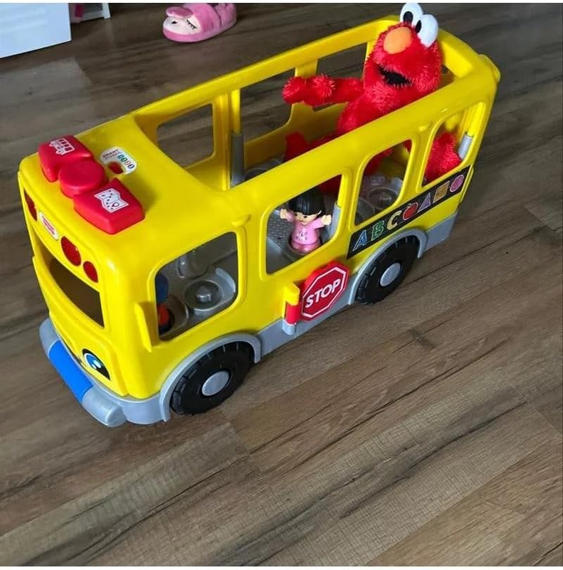 Little People Big Yellow Bus Musical Pull Along Toddler Learning Toy 1+6