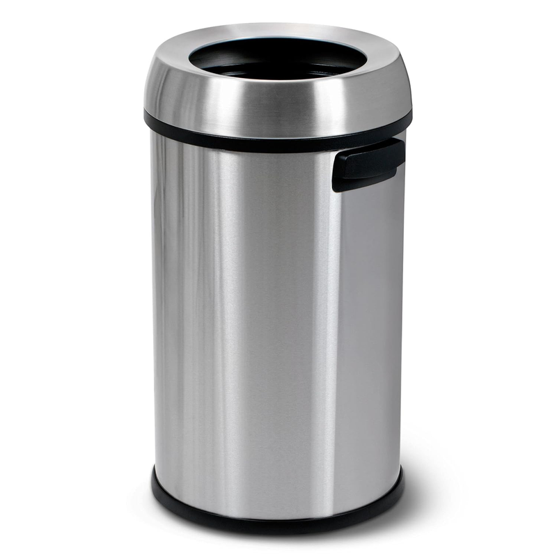 65L Stainless Steel Open Top Trash Can Commercial Grade10