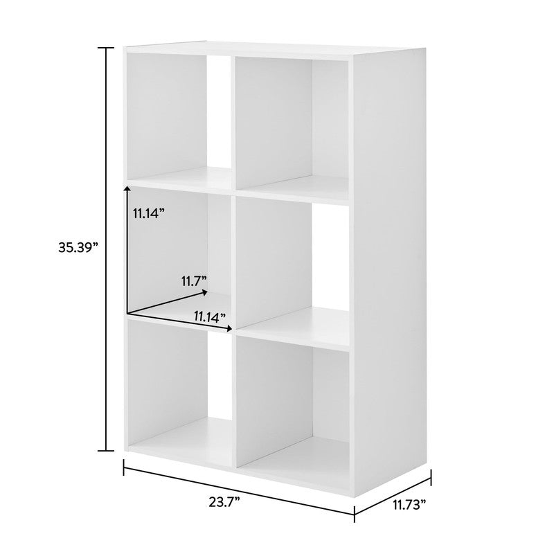 6 Cube Storage Organizer, White6