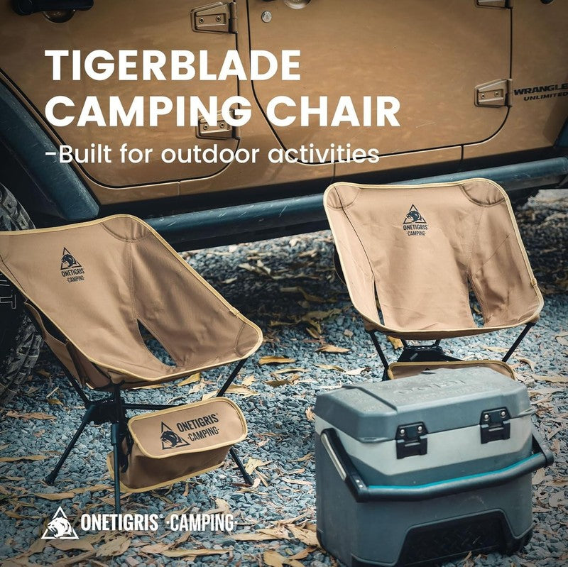 Tigerblade Camping Chair, Lightweight Folding Backpacking Hiking Chair, Compact 3