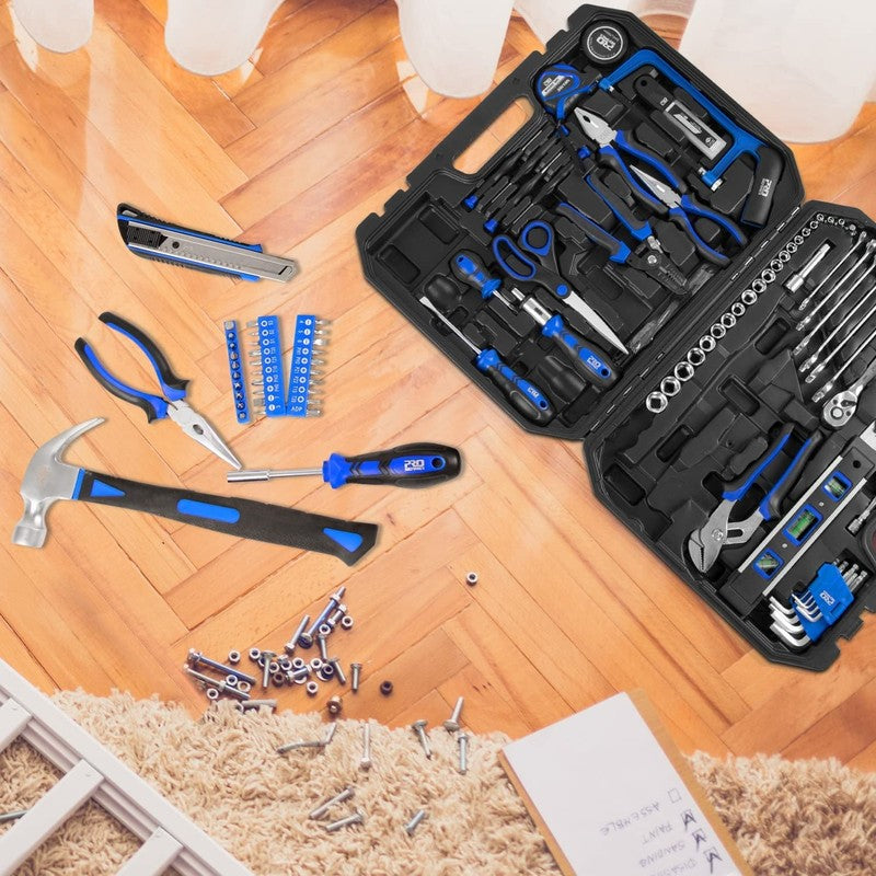 249 Piece Household Tool Kit,  General Home/Auto Repair Tool Set with Hammer, Pl7