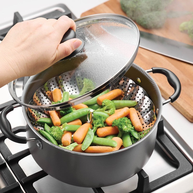 Primaware 18 Piece Non-Stick Cookware Set, Steel Gray10