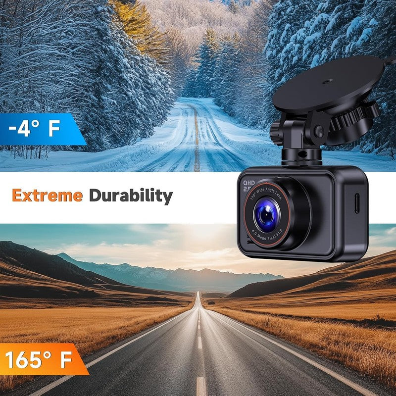 2.5K Dual Dash Cam with Night Vision, 32GB Card, G Sensor, 24 Hour Monitor7