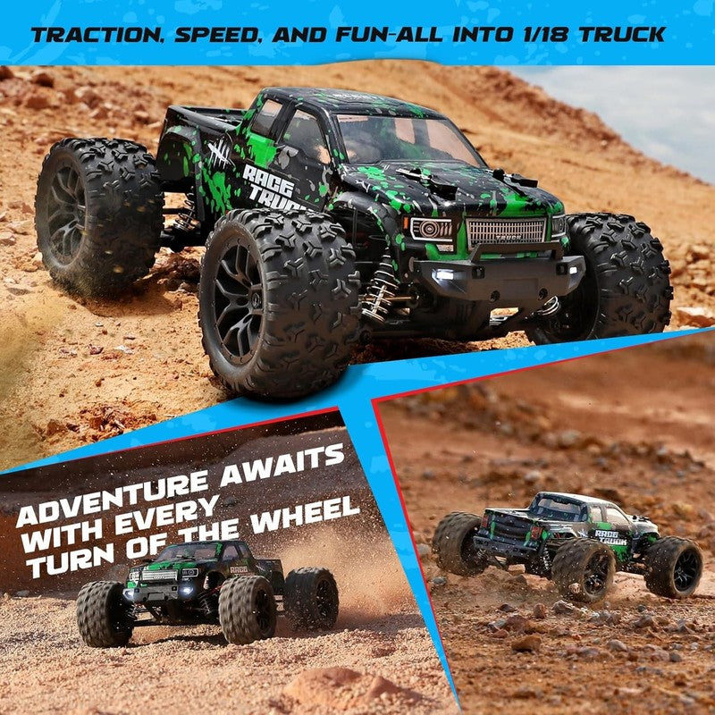 1:18 Scale All Terrain RC Car 18859, 36 KPH High Speed 4WD Electric Vehicle with7