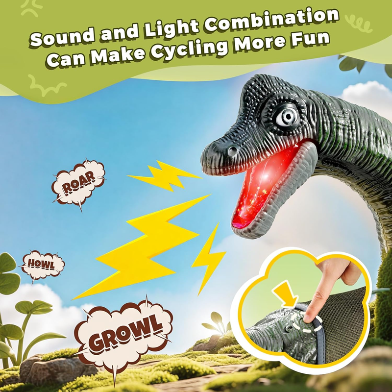 Dinosaur Ride On Push Car Kids Brachiosaurus Sound Light Toy1