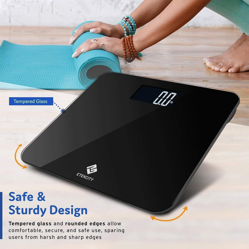 Bathroom Scale Digital Body Weight 440lb High Accuracy LCD Large Platform6