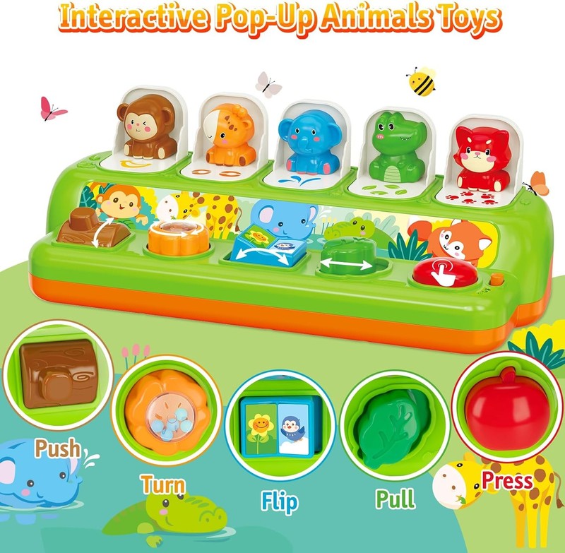 Interactive Pop Up Toys for 1 Year Old Baby Music Light Learning Toys Gift1