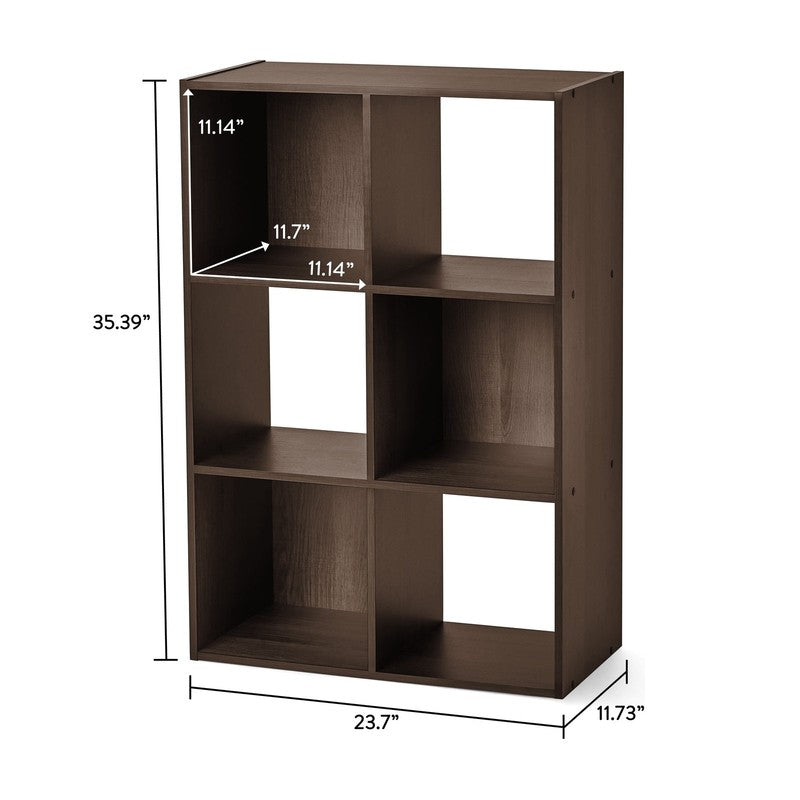 6 Cube Storage Organizer, Espresso4