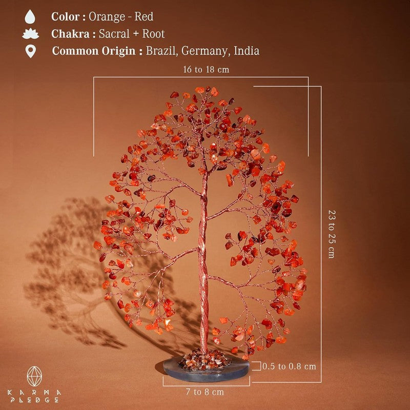 Carnelian Chakra Crystal Tree Feng Shui Decor Positive Energy Good Luck Gift2