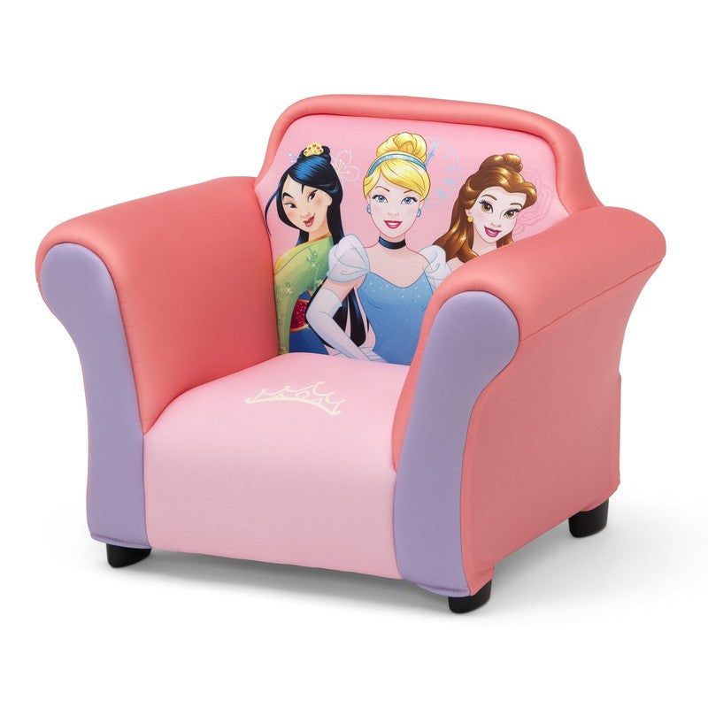 Princess Upholstered Chair with Sculpted Plastic Frame by , Pink3