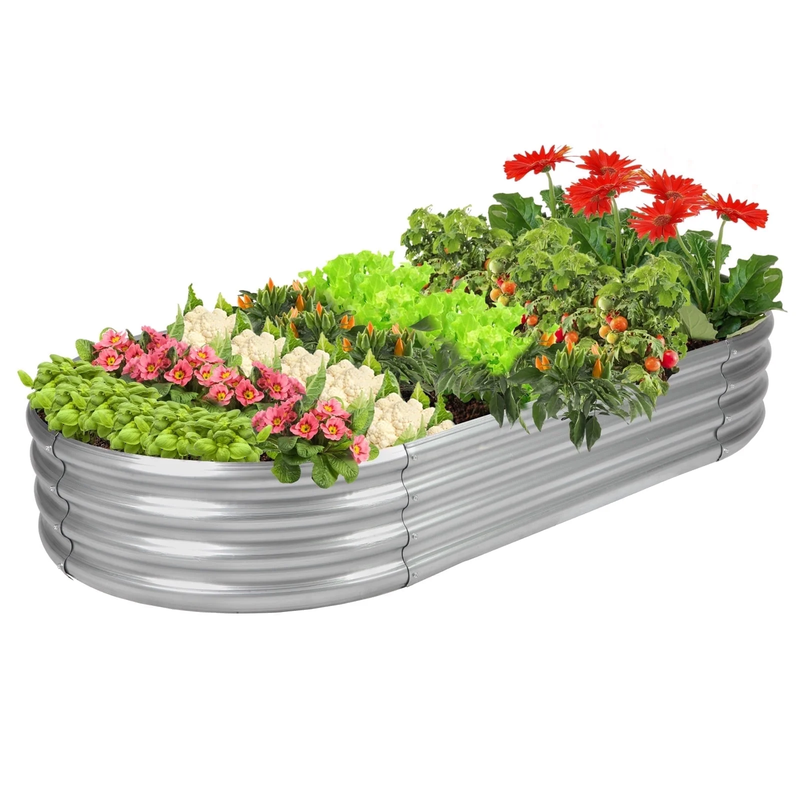 Galvanized Raised Garden Bed Kit, Galvanized Planter Raised Garden Boxes Outdoor10