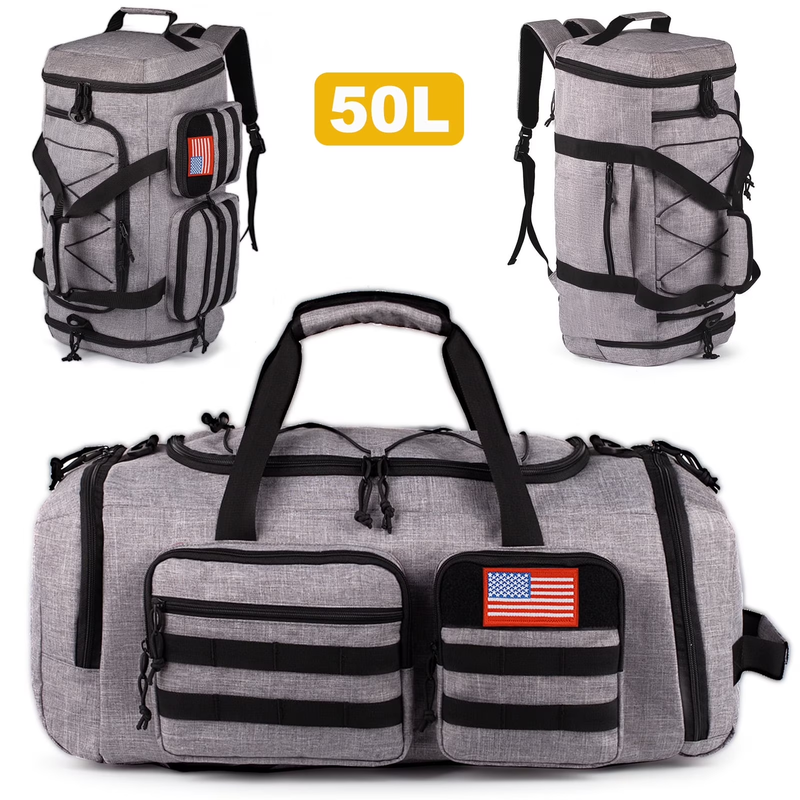 2Pc Travel Duffel Bag Set Waterproof Carry On Weekender w/ Toiletry Bag10