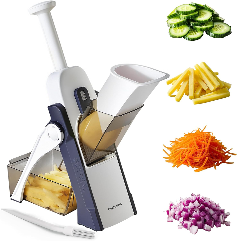 Safe Mandoline Slicer for Kitchen, Potato Slicer, All in 1 Vegetables Slicer and8