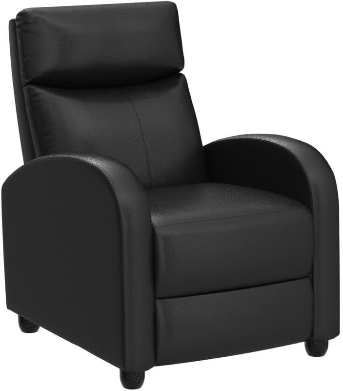 Modern Black Massage Recliner Chair with Padded Cushion for Home Theater4