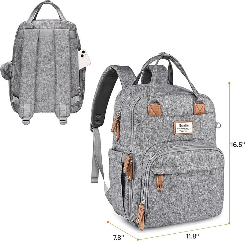 Diaper Bag Backpack Multifunction Travel Baby Diaper Bag with Changing Pad, Insu3
