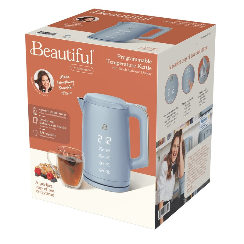 1.7L Electric Kettle 1500W Cornflower Blue by Drew Barrymore, One-Touch5