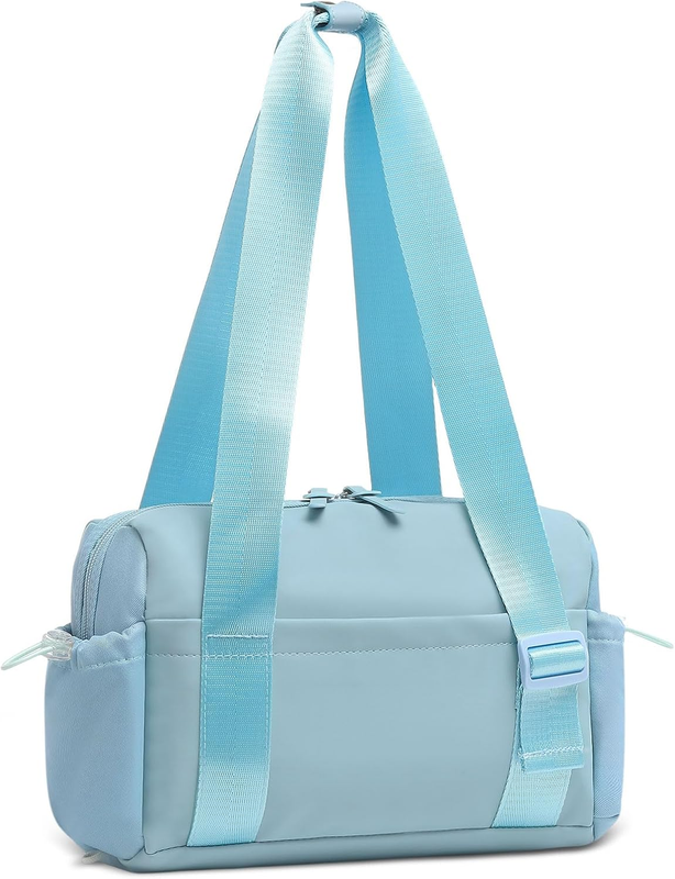 Mini Gym Bag Women Waterproof PU Fitness Tote Wet Compartment Sky Blue9