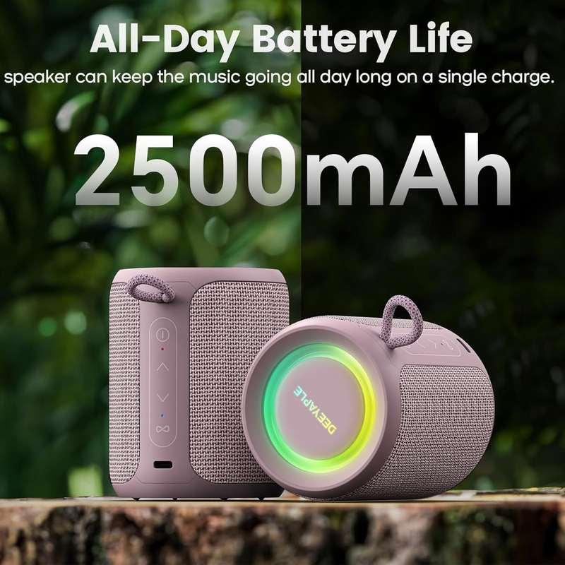 Portable Bluetooth Speaker 15W IP67 Waterproof TWS BT5.3 Light Pink6