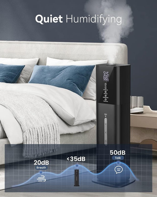 8L Cool Mist Humidifier Large Room Quiet Ultrasonic 3 Speed Timer Humidistat3