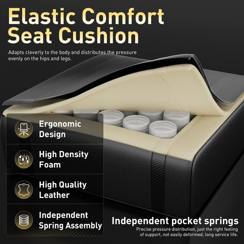 Gaming Chair with Pocket Spring Cushion, Gamer Chair with Lumbar Massage, Gaming3