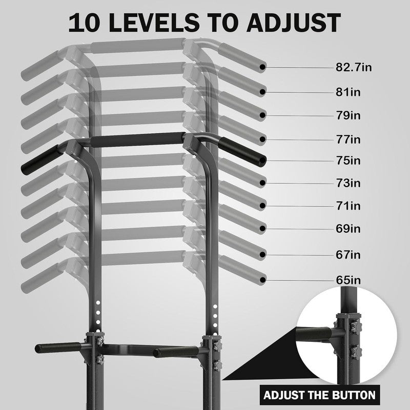 Power Tower Dip Station with Pull Up Bar, Adjustable Height Home Gym Equipment1