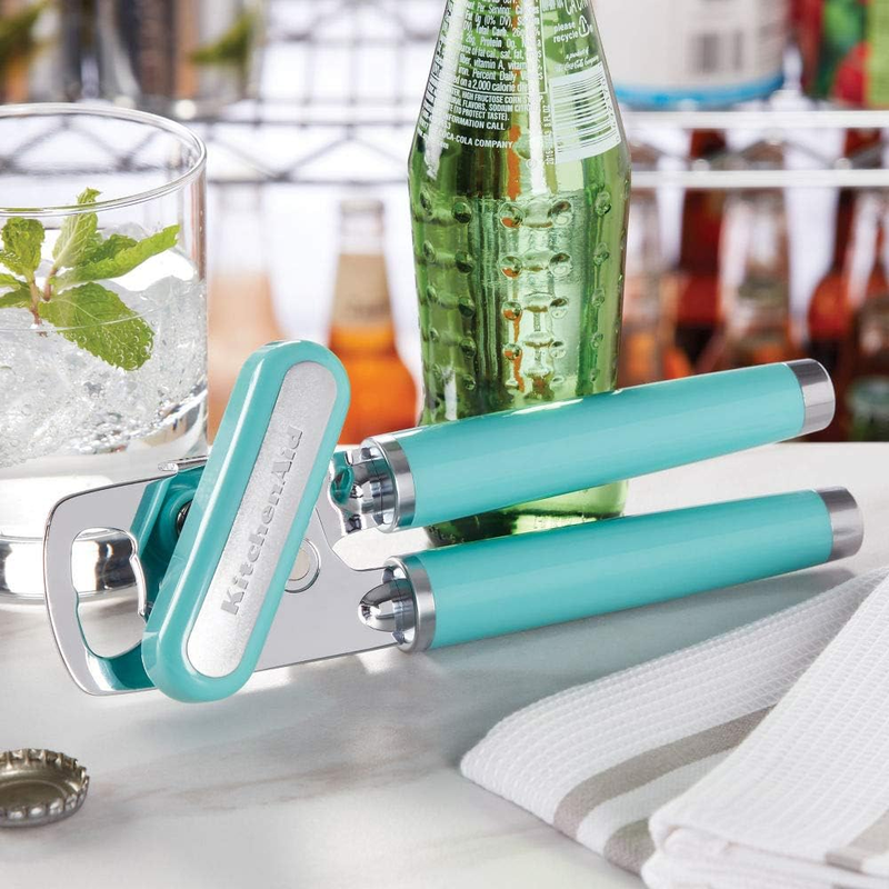 KitchenAid Classic Can Opener Bottle Opener Stainless Steel Aqua Sky4