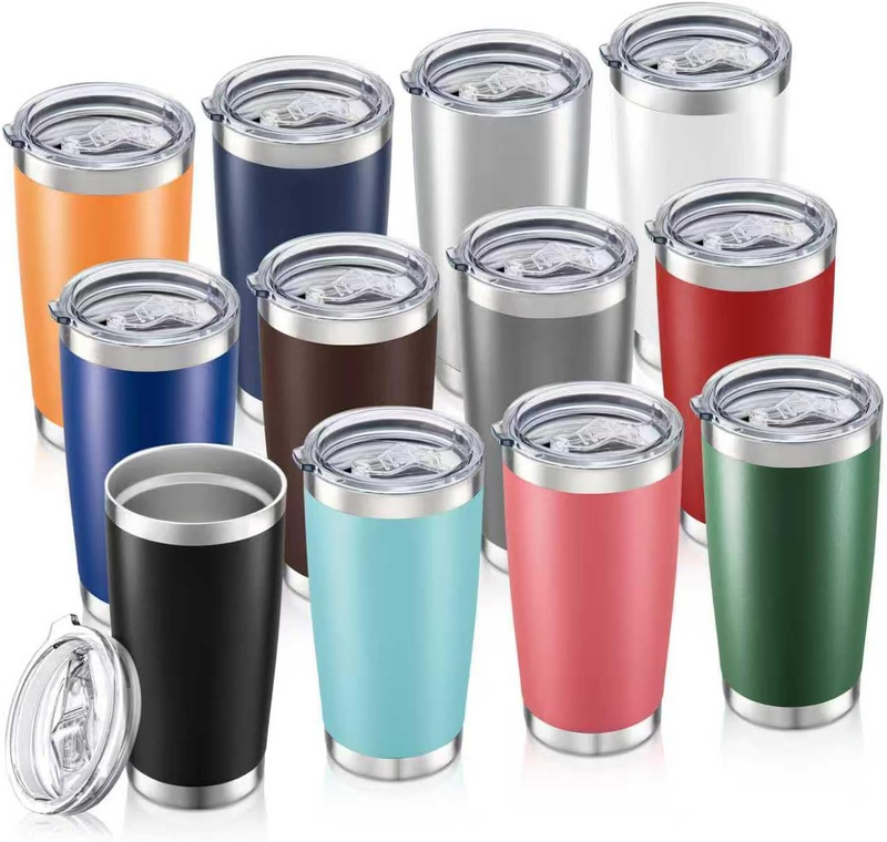 20oz Stainless Steel Tumbler 12 Pack Vacuum Insulated Coffee Cups8