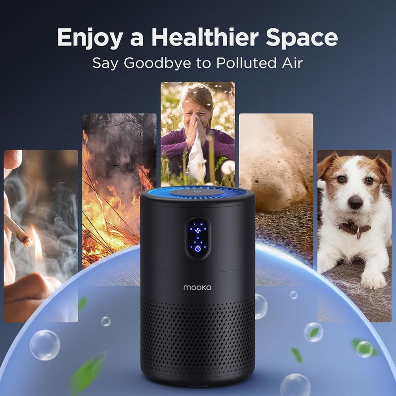 Large Room Air Purifier with H13 HEPA Filter   Odor & Smoke Eliminator, Black5