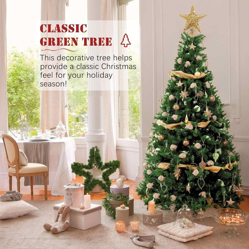 6FT Premium Christmas Tree, Large Spruce Artificial Holiday Xmas Tree with 1,0001