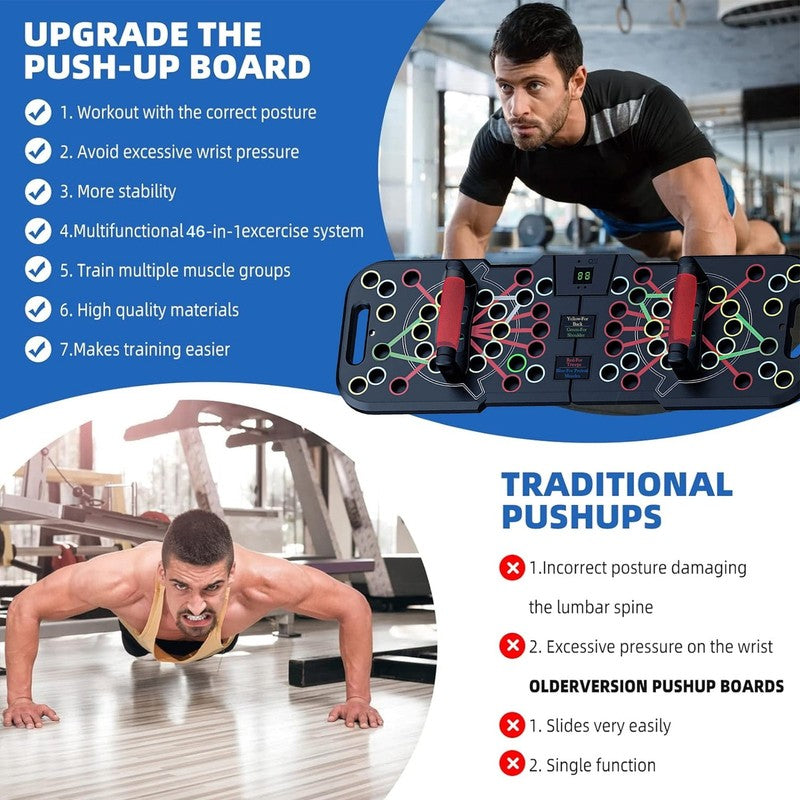 Push up Board with Smart Count,Multi Function 60 in 1 Push up Bar (Foldable & Po5