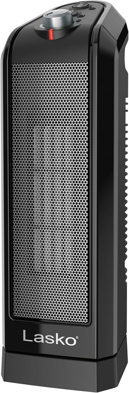 1500W Oscillating Ceramic Space Heater w/ Thermostat 3 Speeds Black0