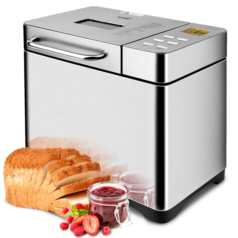 19-in-1 2LB Bread Maker Machine Fully Automatic LCD Stainless Steel 0139