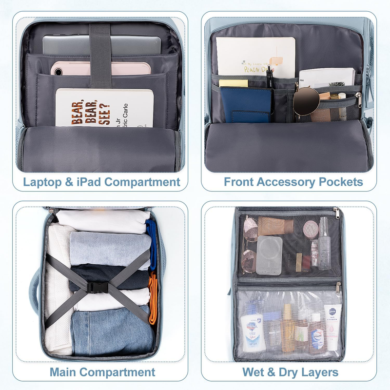 Travel Laptop Backpack Women Carry On Personal Item 16 Inch Waterproof6