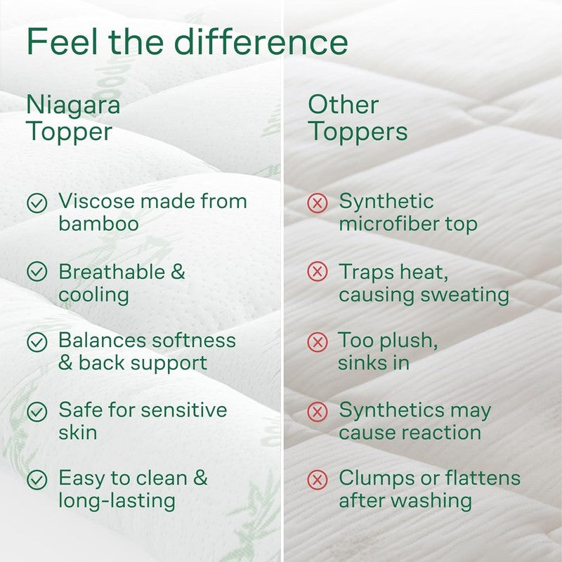 Ultra Soft Queen Size Mattress Topper - Viscose Made from Bamboo Pillow Top Matt6