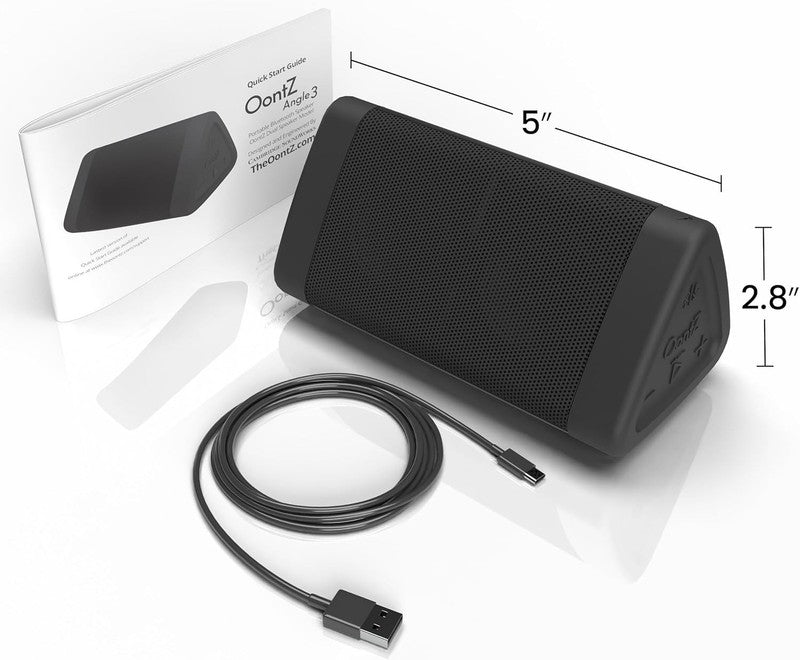 Oontz Angle 3 Bluetooth Speaker, 12W, 24H Battery, 100Ft Range, IPX5, Black8