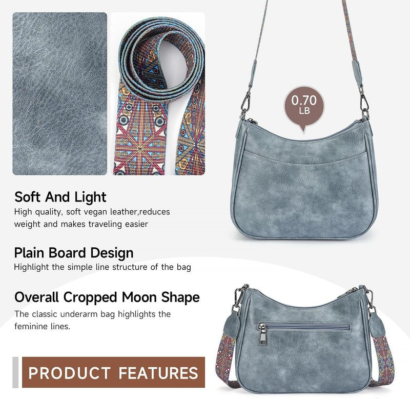 Trendy Leather Crossbody Purse with Adjustable Strap, Women'S Shoulder Handbag3