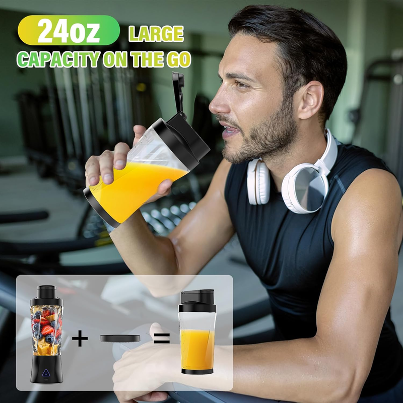 Portable Blender, 360W Personal Blender for Shakes and Smoothies for Kitchen, 244