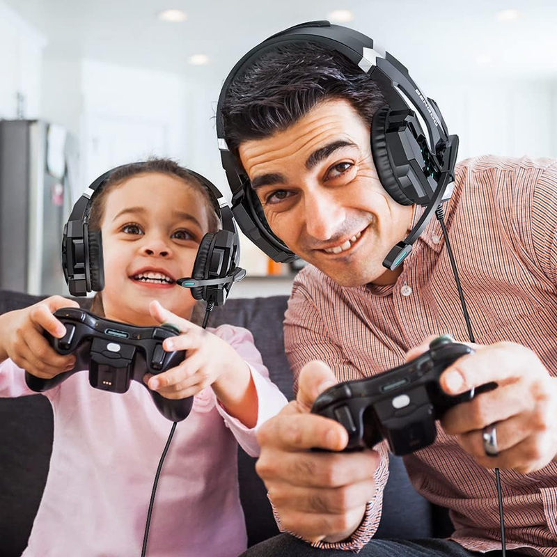Stereo Gaming Headset for PS4 Xbox One PC Noise Cancelling Mic LED7