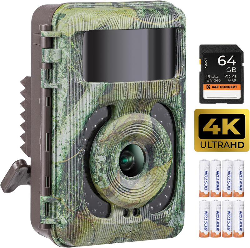 4K 48MP Trail Camera No-Glow Night Vision 0.1S Trigger 120° IP66 LCD Cam10