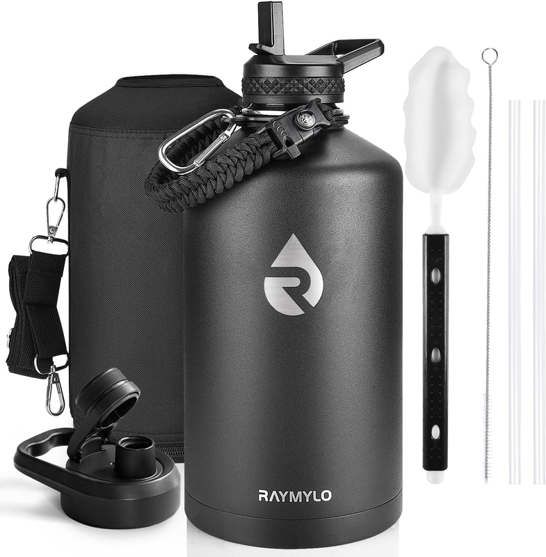 One Gallon Water Bottle Insulated, Triple Walled Vacuum Stainless Steel (Cold fo10