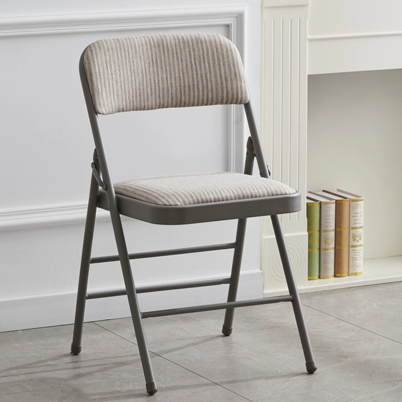 2 Pack Folding Chairs with Padded Cushion and Back Metal Foldable Chairs with Cu6