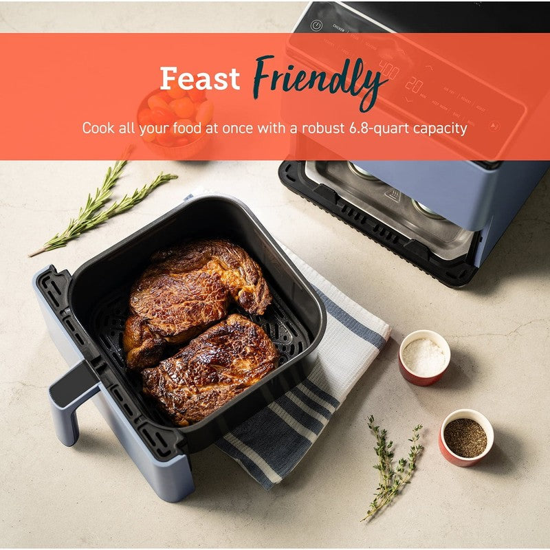 Dual Blaze 6.8Qt Ceramic Coating Smart Air Fryer Blue2