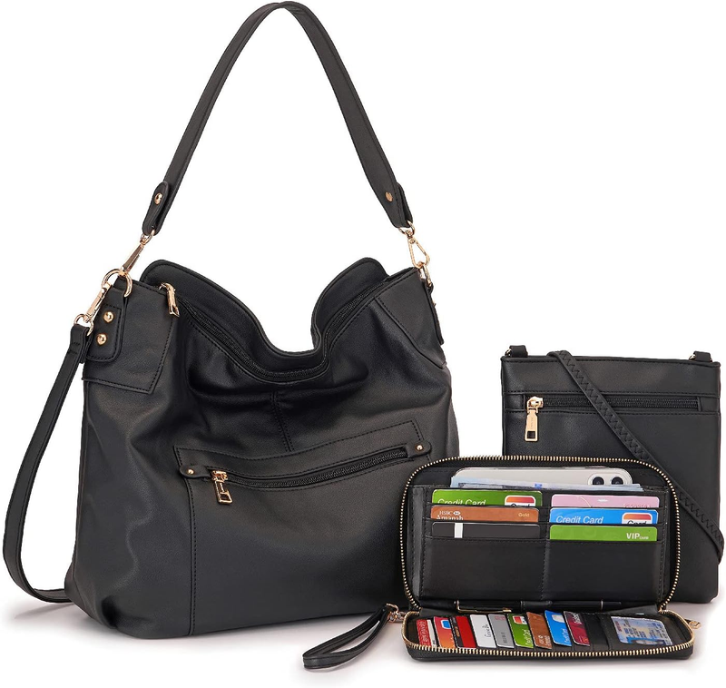 Women Large Crossbody Bag Shoulder Handbag Purse Wallet Set Hobo Tote0