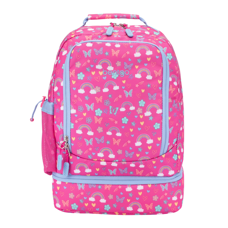 Kids Prints 2 In 1 Backpack & Insulated Lunch Bag   Pink Rainbow8