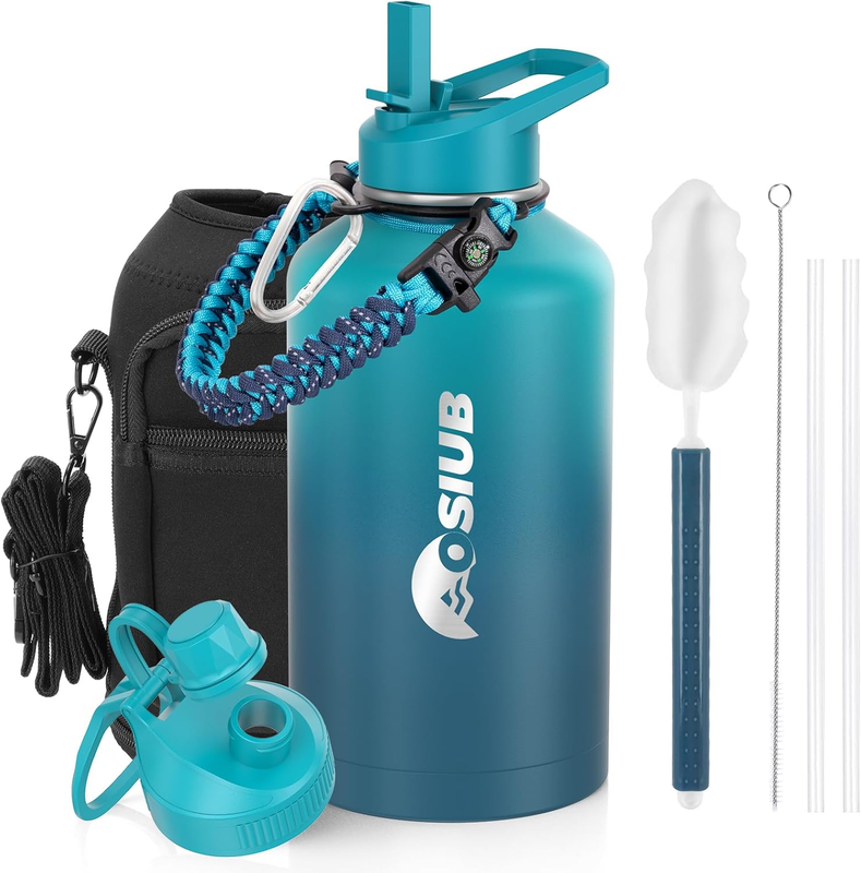 64oz Insulated Water Bottle Cyanblue   Triple Wall Vacuum, Leakproof, BPA Free8