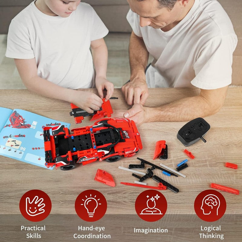 351PCS 2 in 1 RC Racing Car Building Blocks Toy DIY STEM Ages 6–123